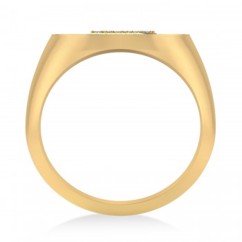 Diamond Cryptocurrency Bitcoin Men's Ring 14k Yellow Gold (0.34ct)