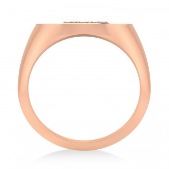 Diamond Cryptocurrency Bitcoin Men's Ring 18k Rose Gold (0.34ct)