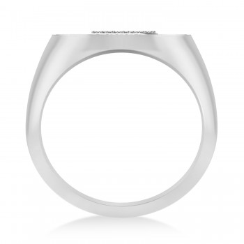 Diamond Cryptocurrency Bitcoin Men's Ring 18k White Gold (0.34ct)