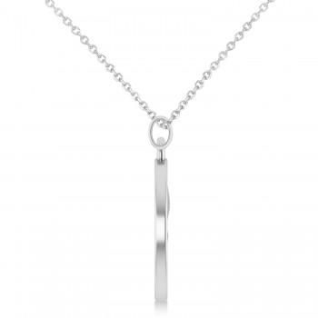 Cryptocurrency Ethereum Pendant Necklace With Bail 14k White Gold