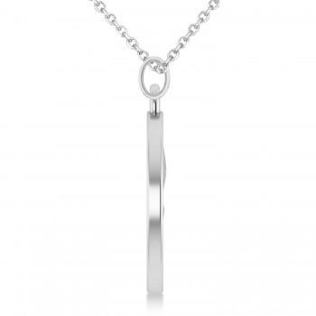 Cryptocurrency Ethereum Pendant Necklace With Bail 18k White Gold