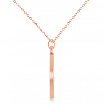 Cryptocurrency Dogecoin Pendant Necklace With Bail 14k Rose Gold
