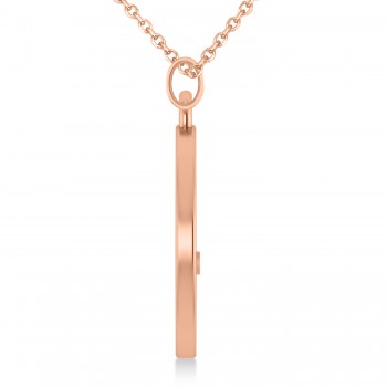 Cryptocurrency Dogecoin Pendant Necklace With Bail 18k Rose Gold