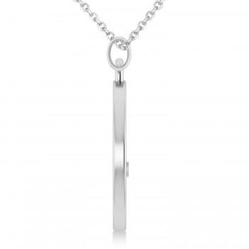 Cryptocurrency Dogecoin Pendant Necklace With Bail 18k White Gold