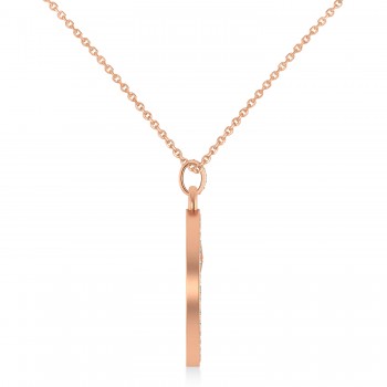 Diamond Cryptocurrency Ethereum Pendant Necklace With Bail 14k Rose Gold (0.44ct)