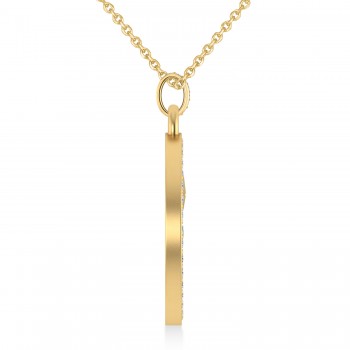 Diamond Cryptocurrency Ethereum Pendant Necklace With Bail 18k Yellow Gold (0.44ct)