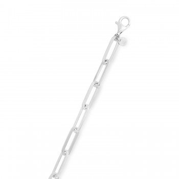 Flat Paperclip Link Chain With Lobster Clasp Sterling Silver