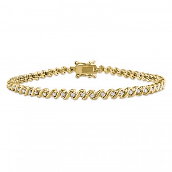 Diamond Accented Tennis Bracelet in Vermeil (0.50ct)