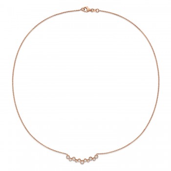 Round Diamond Necklace 18k Rose Gold (0.35 ct)