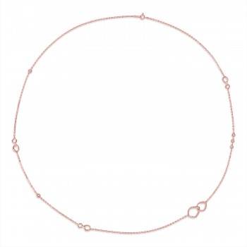 Round Diamond Necklace 18k Rose Gold (0.30 ct)