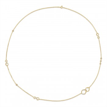 Round Diamond Necklace 18k Yellow Gold (0.30 ct)