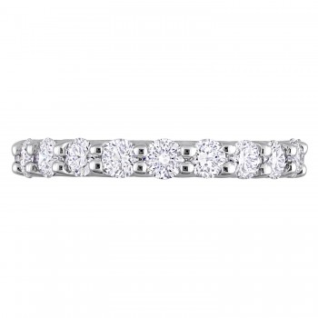 Round Cut Lab Grown Diamond Eternity Ring 14K White Gold (2.00ct)
