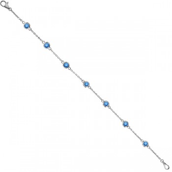 Fancy Blue Diamond Station Bracelet Beze-Sett 14K White Gold (0.37ct)