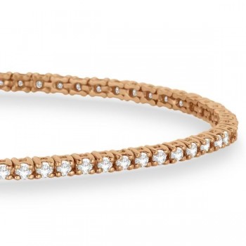Alternating Diamond & Lab Diamond Eternity Tennis Bracelet 14K Rose Gold (10.01ct)