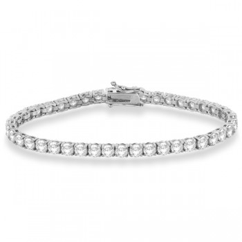 Eternity Diamond Tennis Bracelet 14k White Gold (10.01ct)