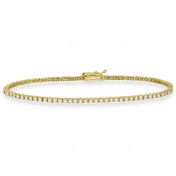 Eternity Diamond Tennis Bracelet 14k Yellow Gold (1.00ct)