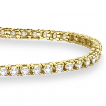Eternity Diamond Tennis Bracelet 14k Yellow Gold (3.00ct)