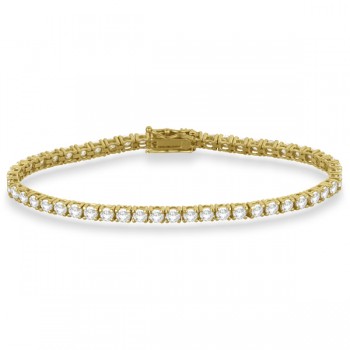 Eternity Lab Grown Diamond Tennis Bracelet 14k Yellow Gold (5.51ct)