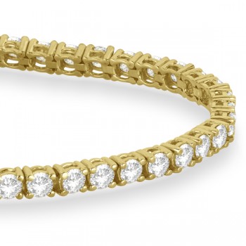 Eternity Lab Grown Diamond Tennis Bracelet 14k Yellow Gold (5.51ct)