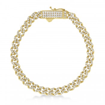 Diamond Link Chain Bracelet 14k Yellow Gold (2.75ct)