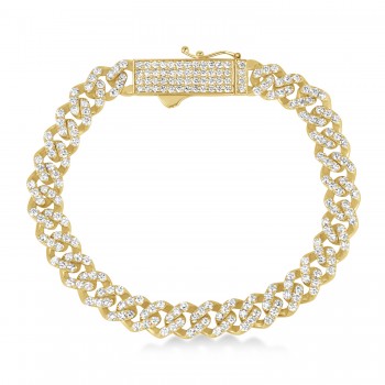 Diamond Link Chain Bracelet 14k Yellow Gold (5.00ct)