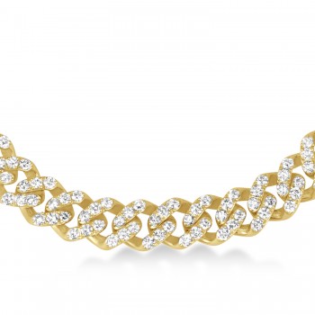Diamond Link Chain Bracelet 14k Yellow Gold (5.00ct)