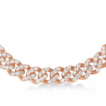 Diamond Link Chain Bracelet 14k Rose Gold (5.53ct)