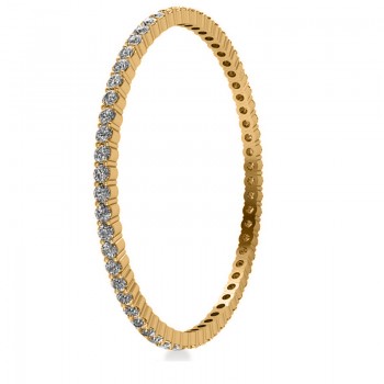 Stackable Diamond Bangle Eternity Bracelet 14k Yellow Gold (9.00ct)