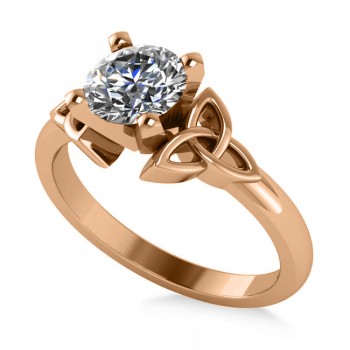 Celtic Love Knot Solitaire Engagement Ring Setting 14k Rose Gold