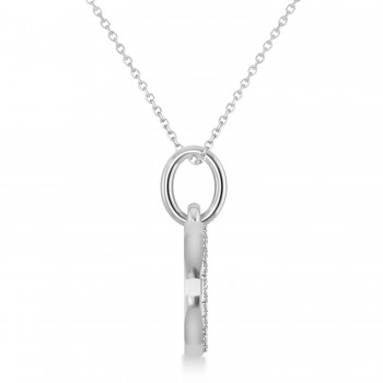 Pisces Zodiac Diamond Pendant Necklace 14k White Gold (0.10ct)