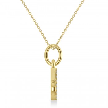 Cancer Zodiac Diamond Pendant Necklace 14k Yellow Gold (0.18ct)