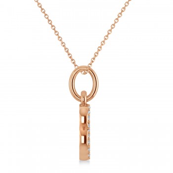 Leo Zodiac Diamond Pendant Necklace 14k Rose Gold (0.125ct)