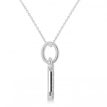 Virgo Zodiac Diamond Pendant Necklace 14k White Gold (0.18ct)