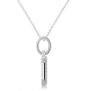 Scorpio Zodiac Diamond Pendant Necklace 14k White Gold (0.16ct)