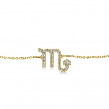 Scorpio Zodiac Diamond Bracelet 14k Yellow Gold (0.16ct)