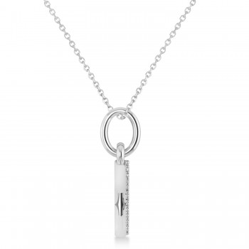 Sagittarius Zodiac Diamond Pendant Necklace 14k White Gold (0.10ct)