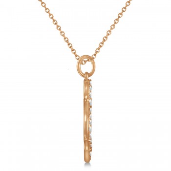 Diamond Penguin Pendant Necklace 14k Rose Gold (0.16ct)