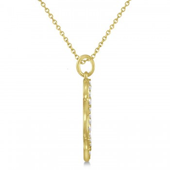 Diamond Penguin Pendant Necklace 14k Yellow Gold (0.16ct)