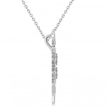 Diamond Snowflake Pendant Necklace 14k White Gold (0.06ct)