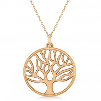 Family Tree of Life Pendant Necklace 14k Rose Gold