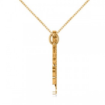 Diamond Giraffe Pendant Necklace 14k Yellow Gold (0.26ct)