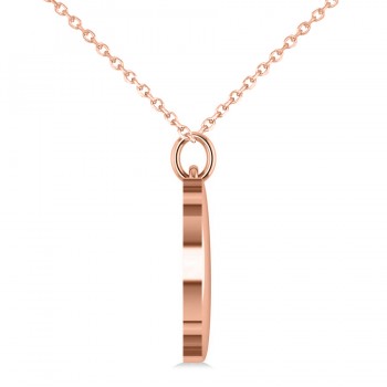 Crescent Moon Pendant Necklace 14K Rose Gold