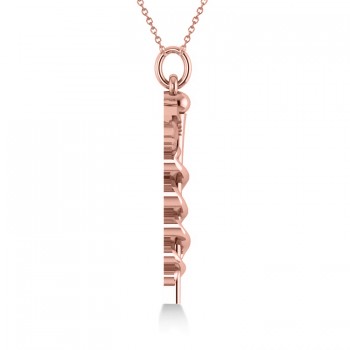 Caduceus Medical Symbol Pendant 14k Rose Gold