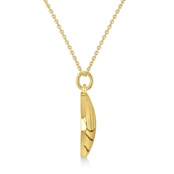 Volleyball Charm Pendant Necklace 14K Yellow Gold