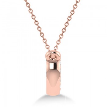 Diamond Heart Pendant Necklace 14k Rose Gold (0.13ct)