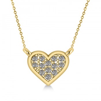 Diamond Heart Pendant Necklace 14k Yellow Gold (0.13ct)