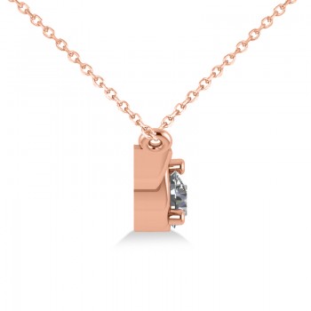 Celtic Round Diamond Pendant Necklace 14k Rose Gold (0.50ct)