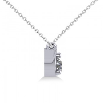 Celtic Round Diamond Pendant Necklace 14k White Gold (0.50ct)