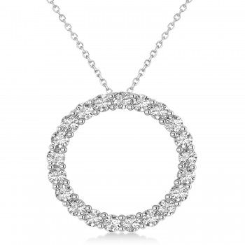 Diamond Circle of Life Pendant Necklace 14k White Gold (2.10ct)