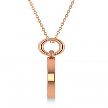 Navigational Compass Pendant Necklace 14k Rose Gold